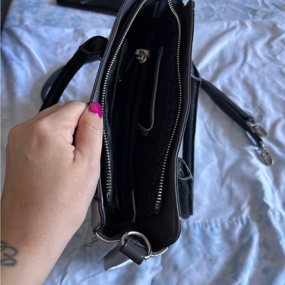 Steve Madden Black and Gray Satchel Pre-Loved Minor call outs shown - Picture 3 of 8